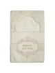 Faux Leather Brit Pillow with Gold Blessing